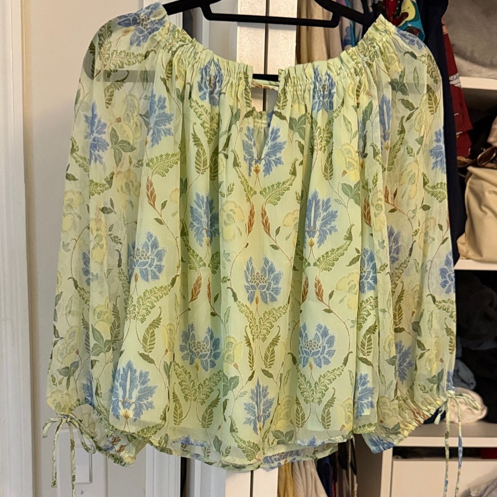 LOFT Sheer Floral Blouse -